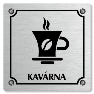 Kavárna, 100x100mm, stříbrná, Kansas